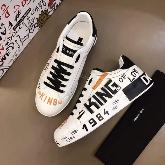 View 8 of DOLCE & GABBANA PORTOFINO SNEAKERS IN PRINTED NAPPA CALFSKIN – DG12
