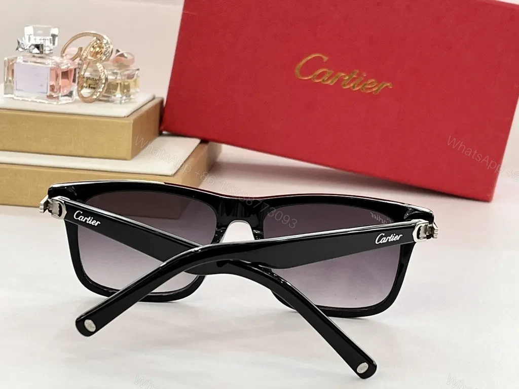 View 2 of Cartier Black Sunglasses: Luxury Glasses with Gradient Lenses