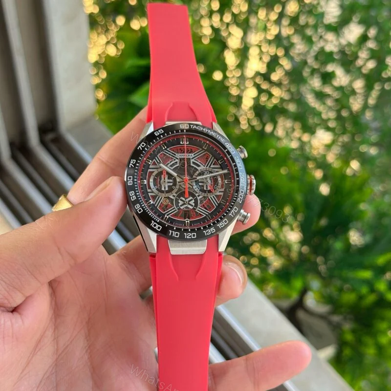 View 3 of Tag Heuer Carrera 7AAA Black-Red Chronograph 44mm Quartz