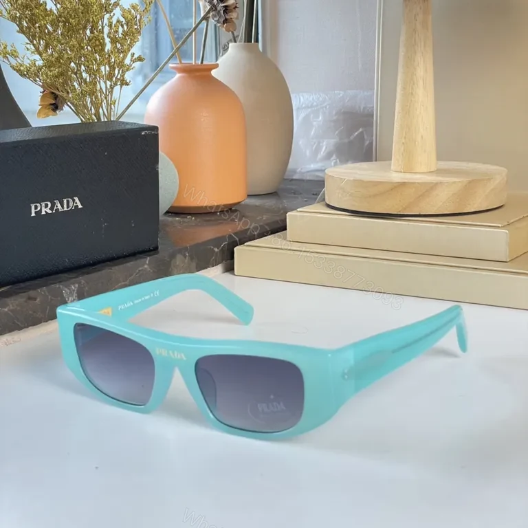 View 2 of Bold Prada Sunglasses: Black Acetate, Rectangular, UV400 Protection