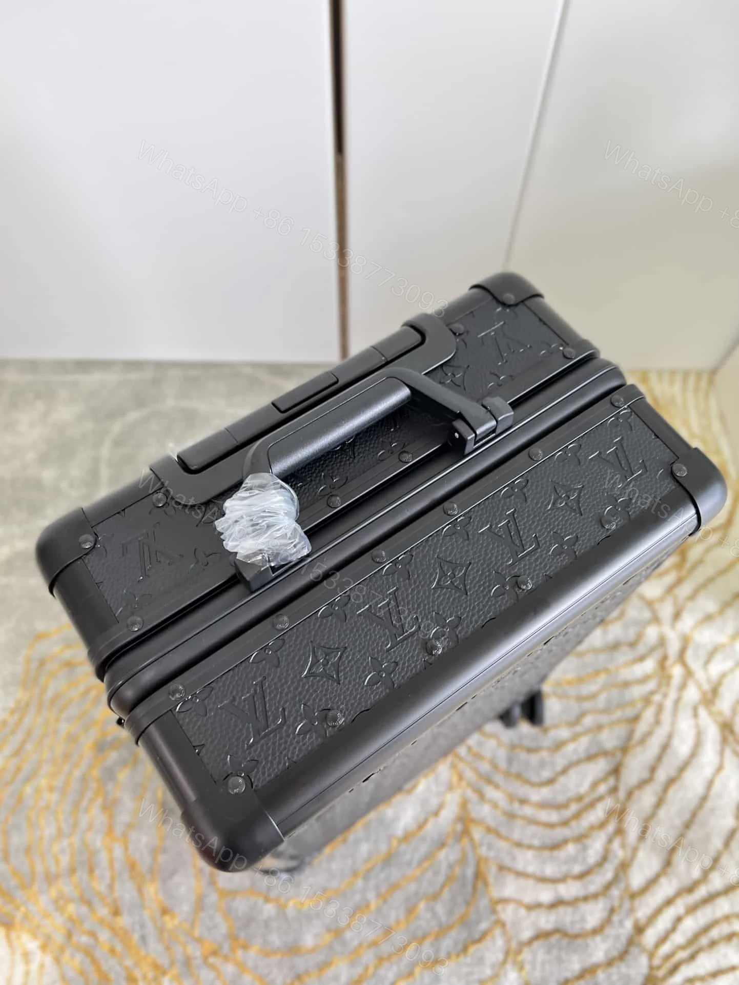 View 9 of Louis Vuitton Horizon Rolling Trunk Suitcase Monogram Eclipse Coated Canvas Black 55Cm