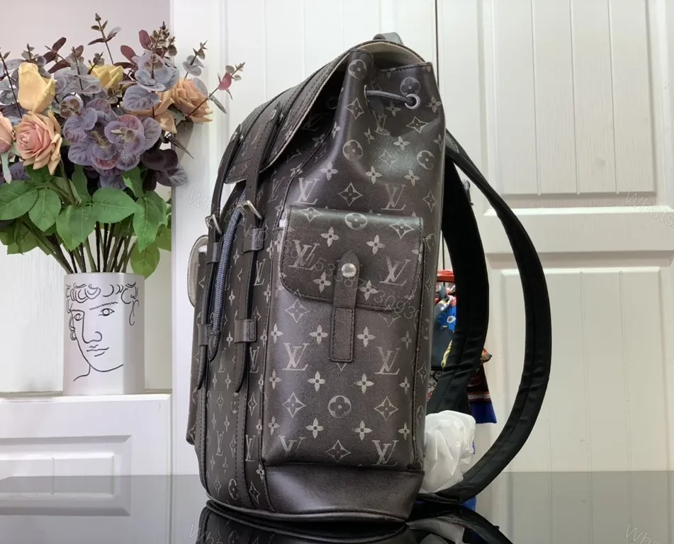 View 3 of Iconic LV Monogram Daypack: Premium Structured Backpack with Leather Trim
