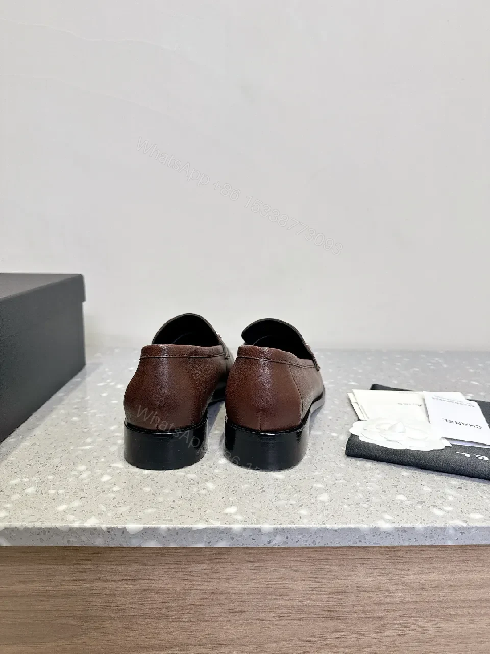 View 3 of Brown Leather Brogue Loafers with Signature Band — Premium Style Footwear
