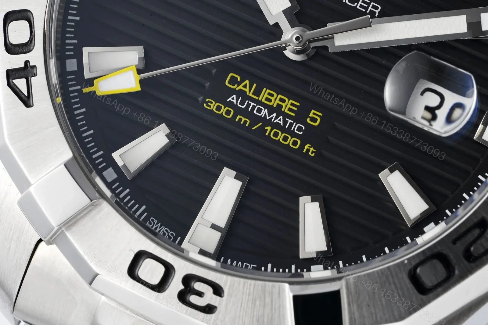 View 9 of Tag Heuer Super Series Watch – Black Dial, Stainless Steel, Casual and Formal Style, 100m Waterproof