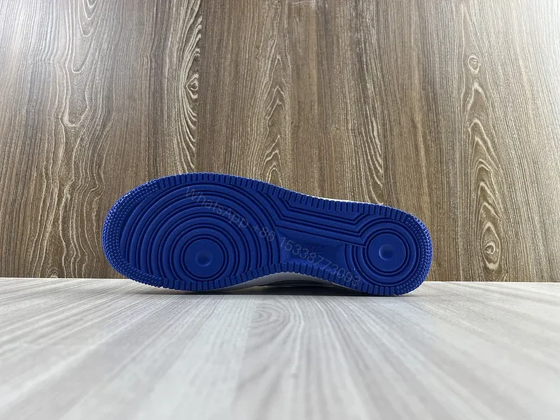 View 4 of Minimal White + Leather + Nike Low-Profile + Ultramarine Outsole Sneaker