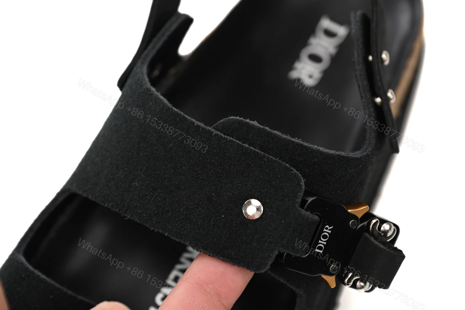 View 7 of Dior by Birkenstock Milano Sandal Black 3SA117ZSG_H900