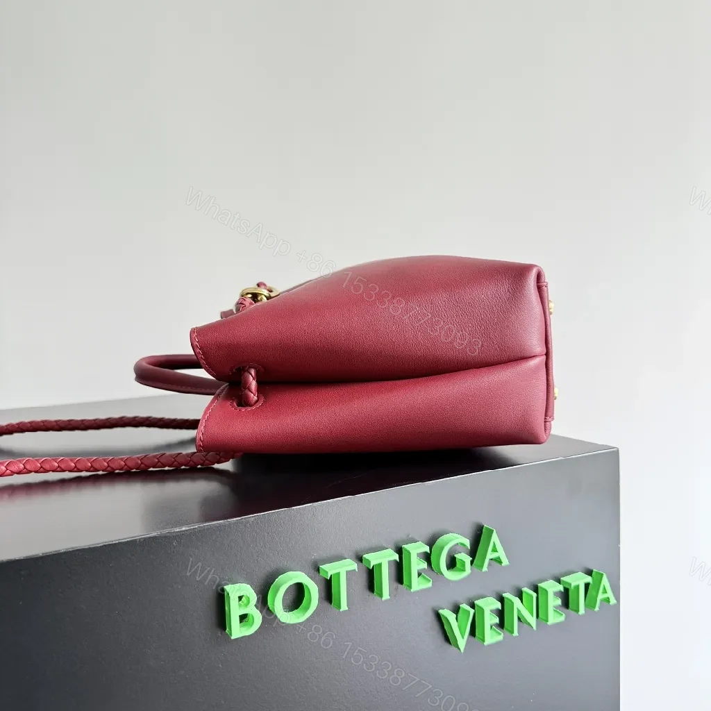 View 2 of Red Leather Crossbody Bag: Minimalist Hardware Charm