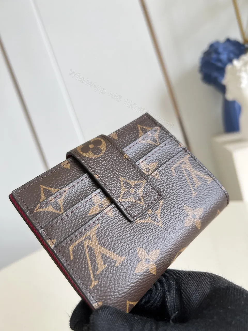 View 3 of Compact Monogram Luxury Wallet: Slim, Durable, Versatile