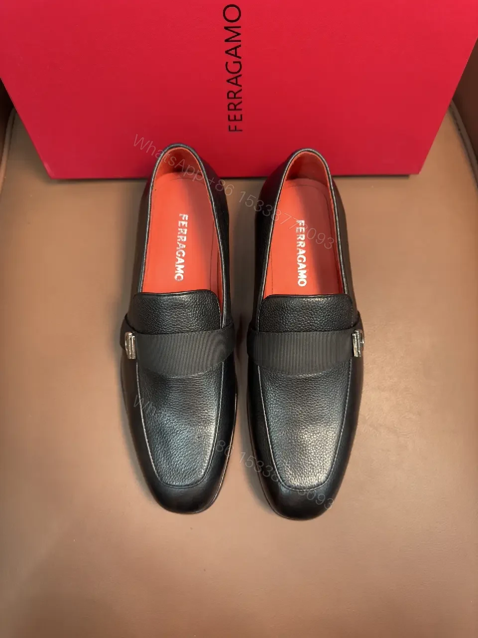 View 4 of Refined Leather Driving Loafers with Signature Hardware