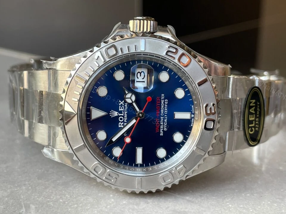 View 3 of Clean Factory 1:1 Rolex Yacht-Master 126622 Best Edition 904L Steel Blue Dial on SS Bracelet VR3235