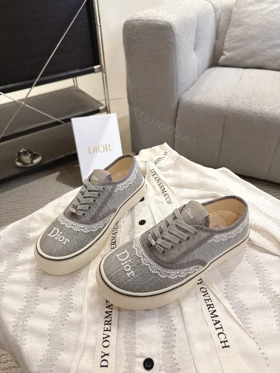 View 8 of Subtle Knit Sneaker: Premium Knit + Subtle Dior-Inspired Detailing