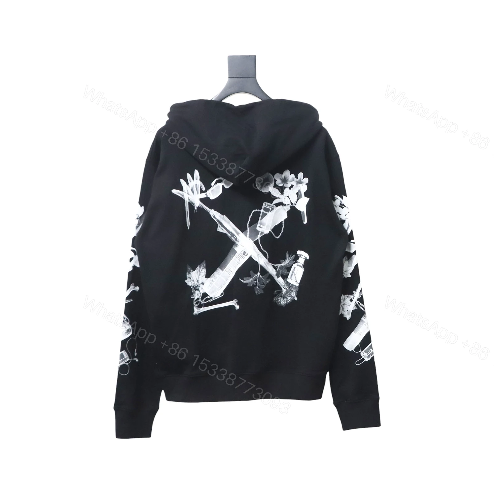 Off-white Ink-splashed arrow twill oil painting graffiti hoodie — view 2
