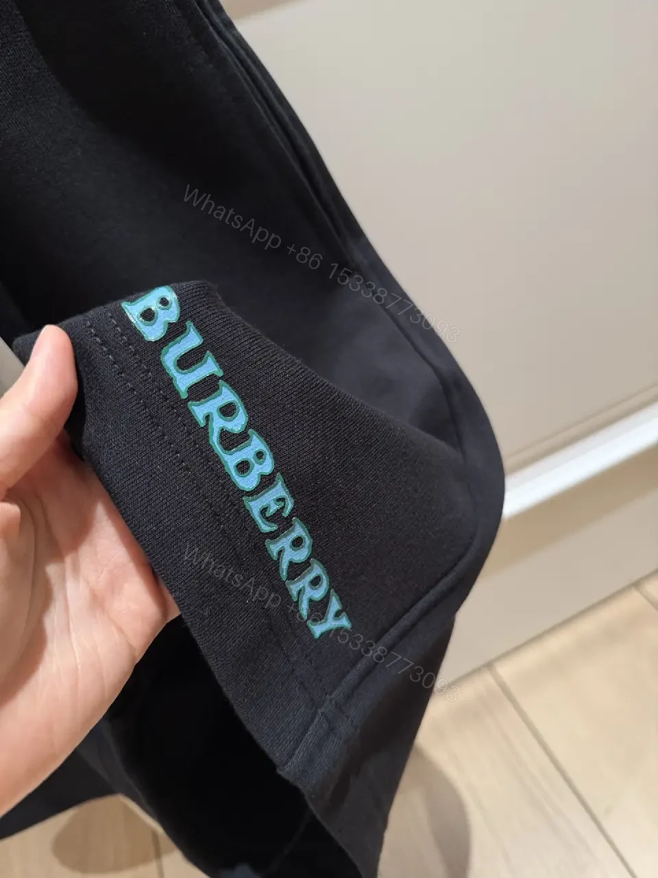 View 11 of Black Cotton Sweatshorts Burberry Logo