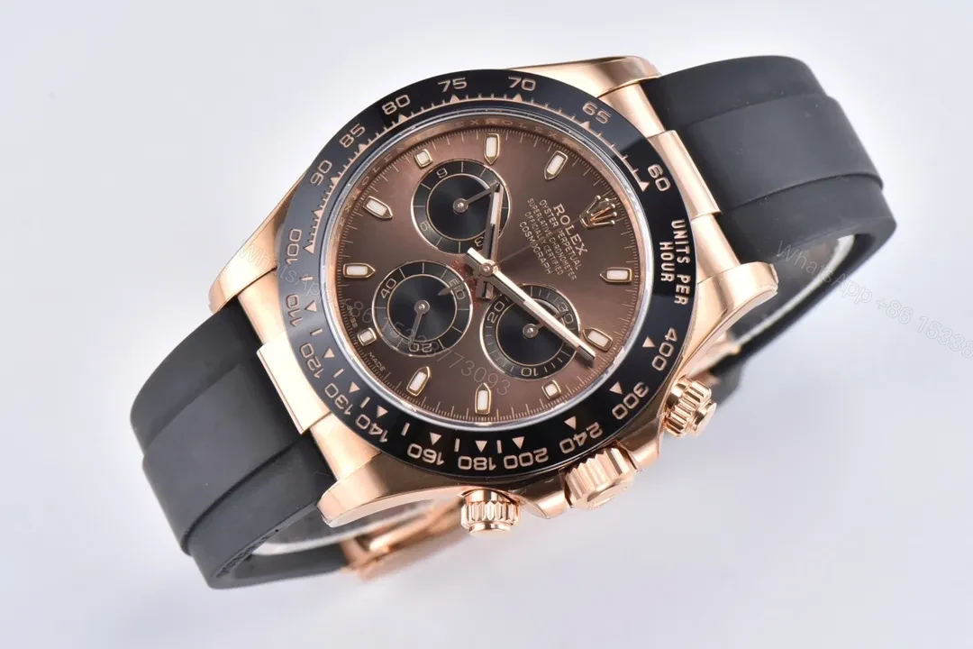 View 4 of WWF Factory Clean Factory Clean Rose Gold Daytona Rubber Strap Watch