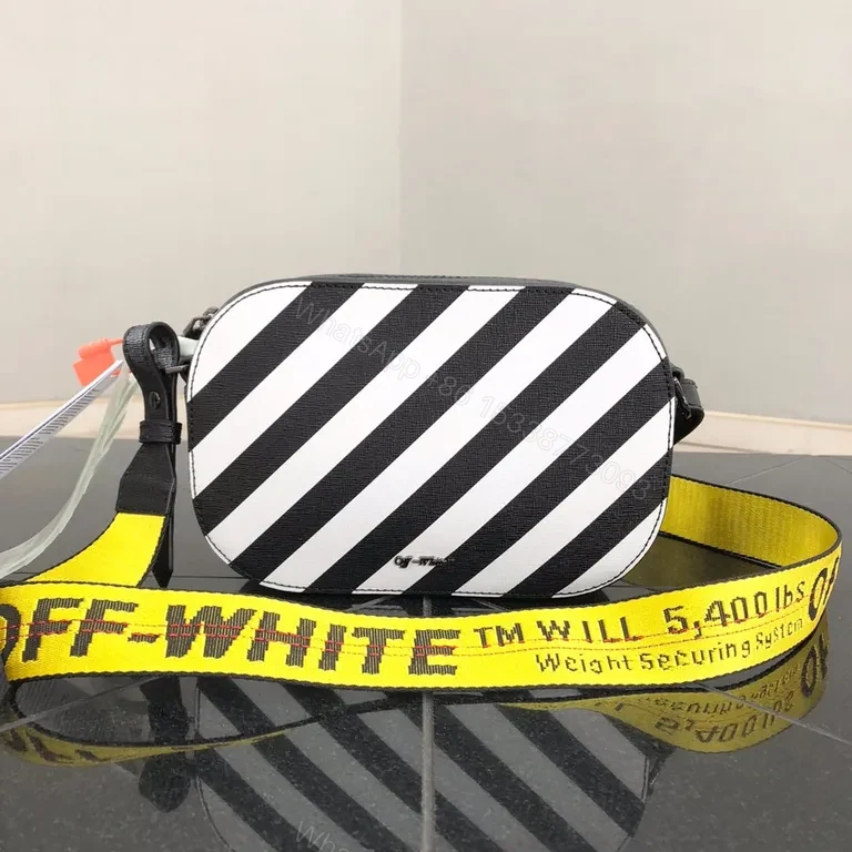 View 2 of Bold Stripes Crossbody Bag: Everyday Luxury, Diagonal Stripe, Black-White