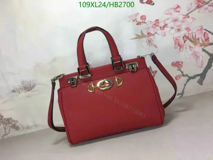 View 8 of Gucci Knockoff Black Zumi Medium Top Handle Bag HB27001