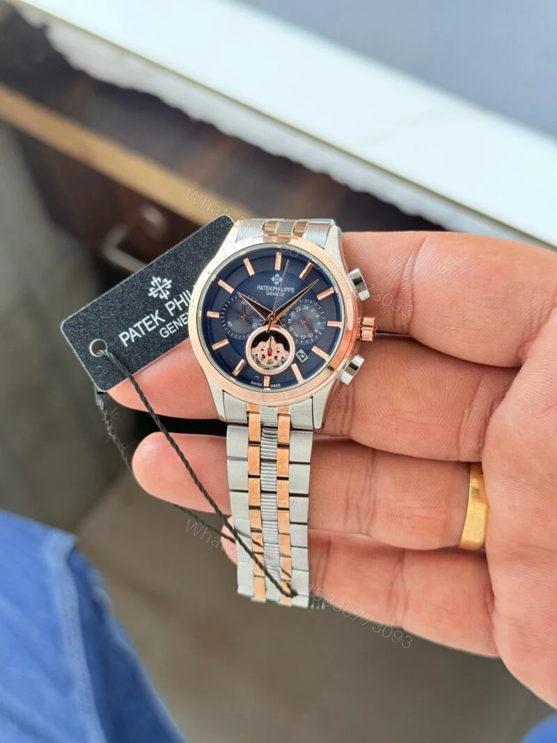 View 3 of Patek Philippe Chronograph 36MM Blue Dial Stainless Steel