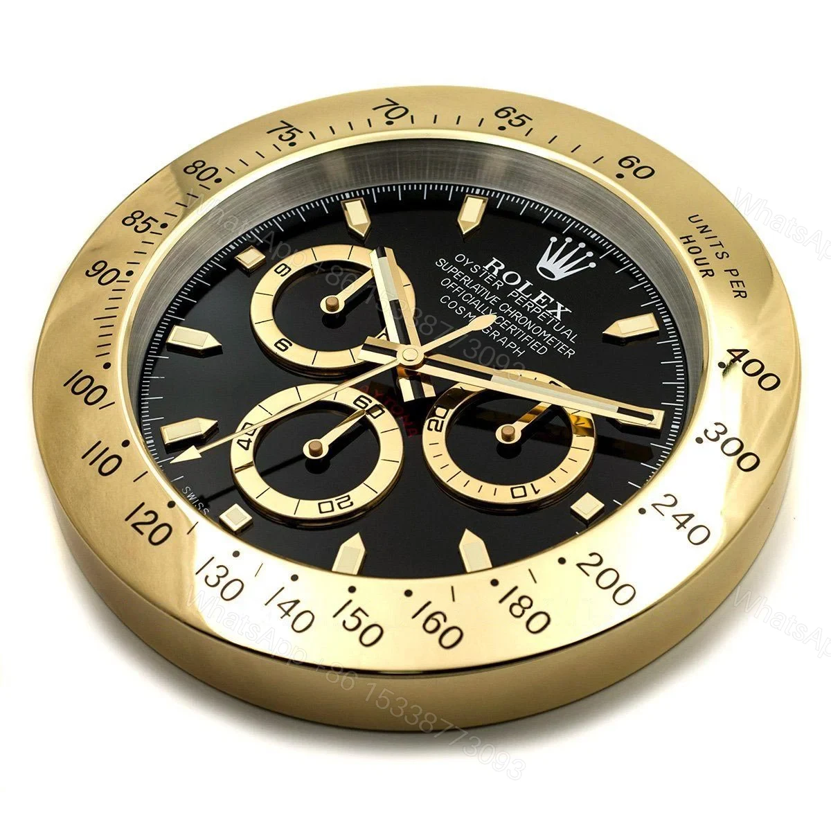View 2 of ROLEX WALL CLOCK – DAYTONA GOLD/BLACK DIAL