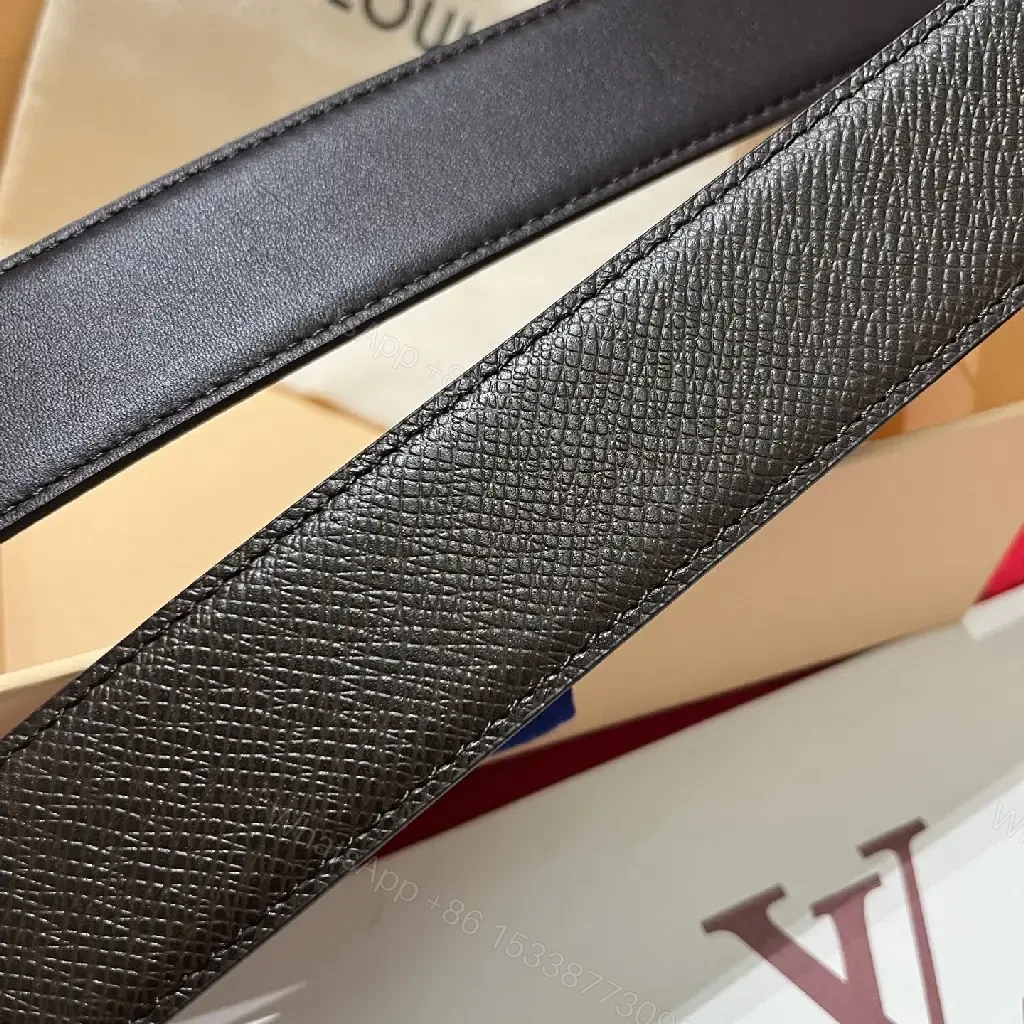 View 7 of Structured Black Leather Belt with Gold Buckle - Premium Durability