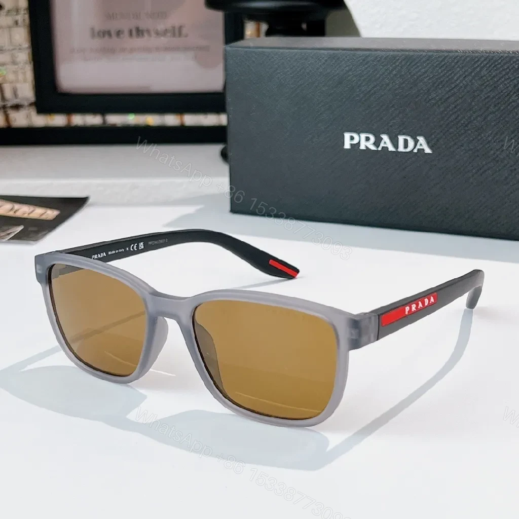 View 2 of Matte Black Prada Sunglasses – Subtle Metal Accents, Polarized UV