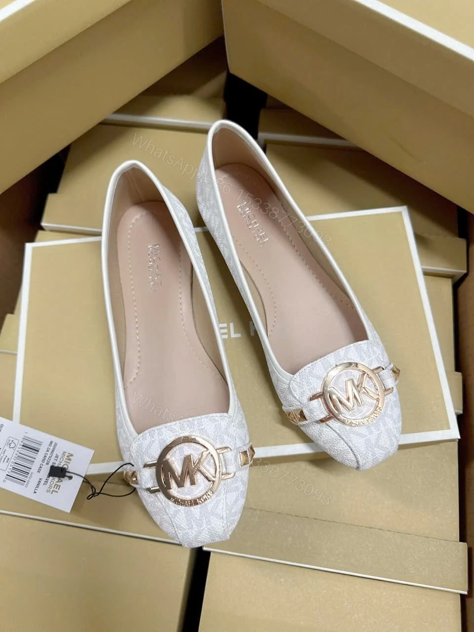 View 3 of FIRST COPY MICHAEL KORS ballerina White