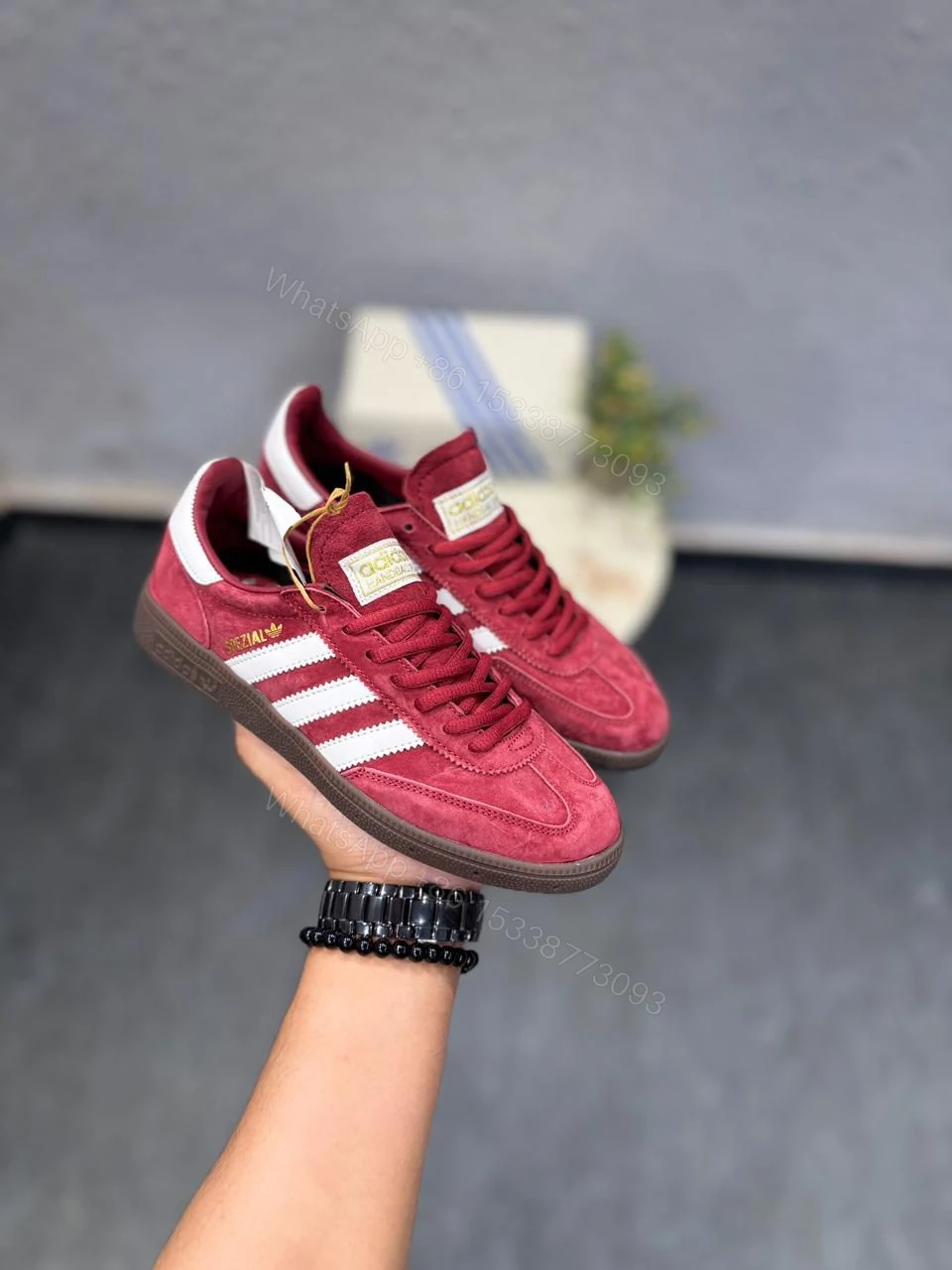 View 6 of Adidas Originals Handball Spezial Cherry First Copy Shoes — Men's | COD India