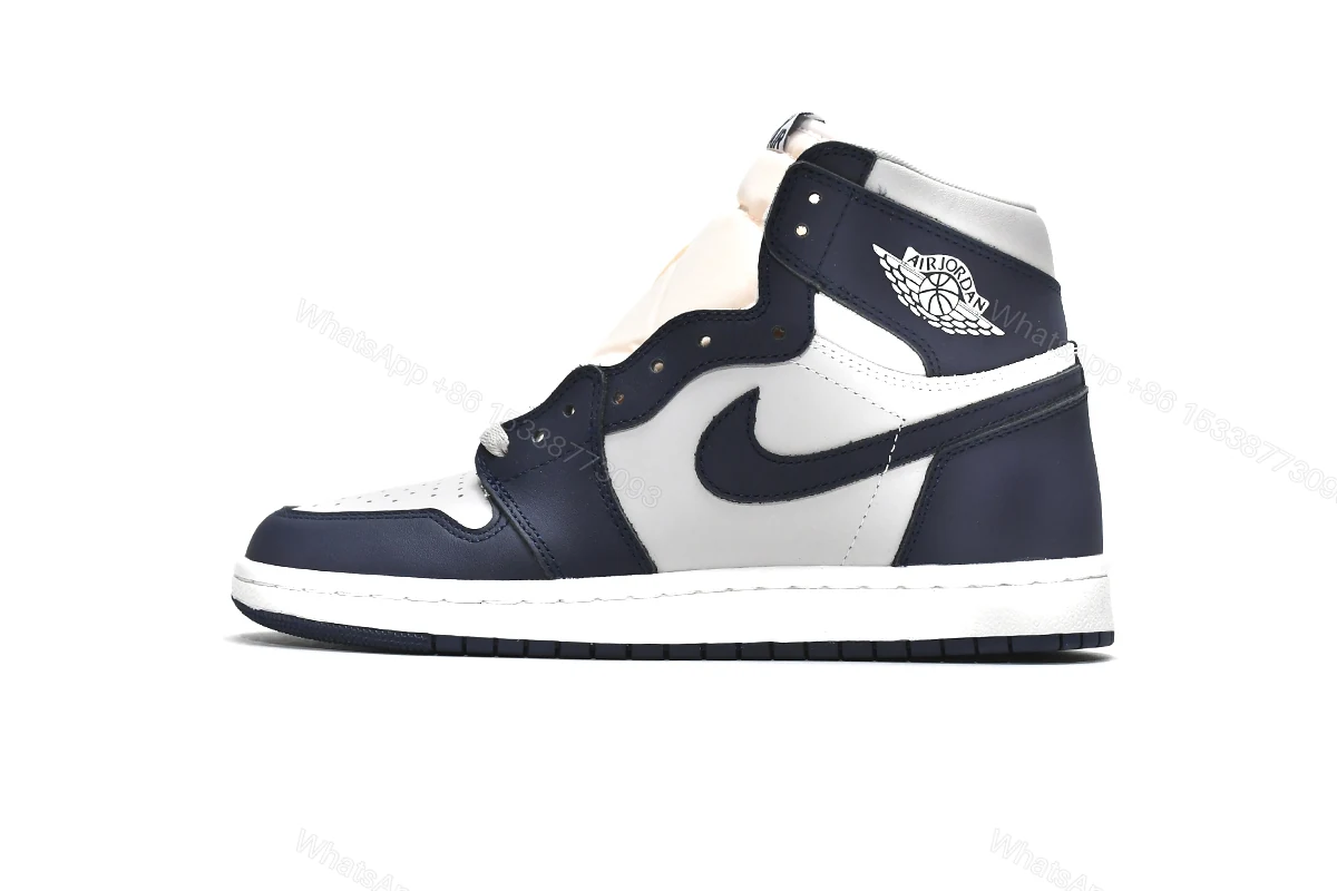 View 8 of Air Jordan 1 High 85 Georgetown College Navy BQ4422-400