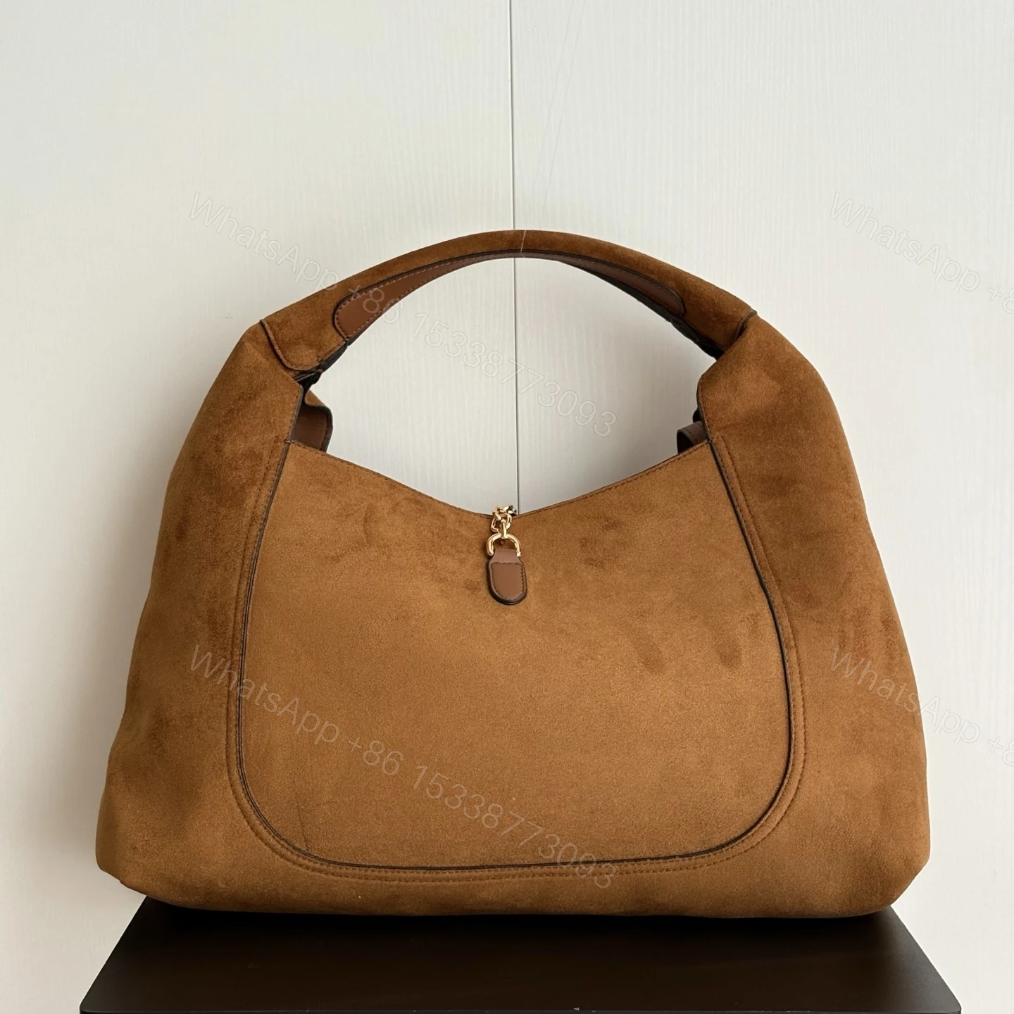 View 4 of Gucci Softbit Maxi Shoulder Bag Brown 46Cm