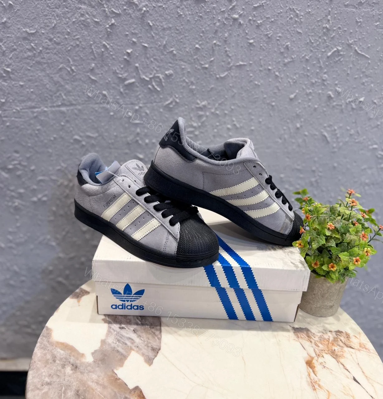 View 6 of Adidas Originals Superstar First Copy Shoes — Grey | COD India