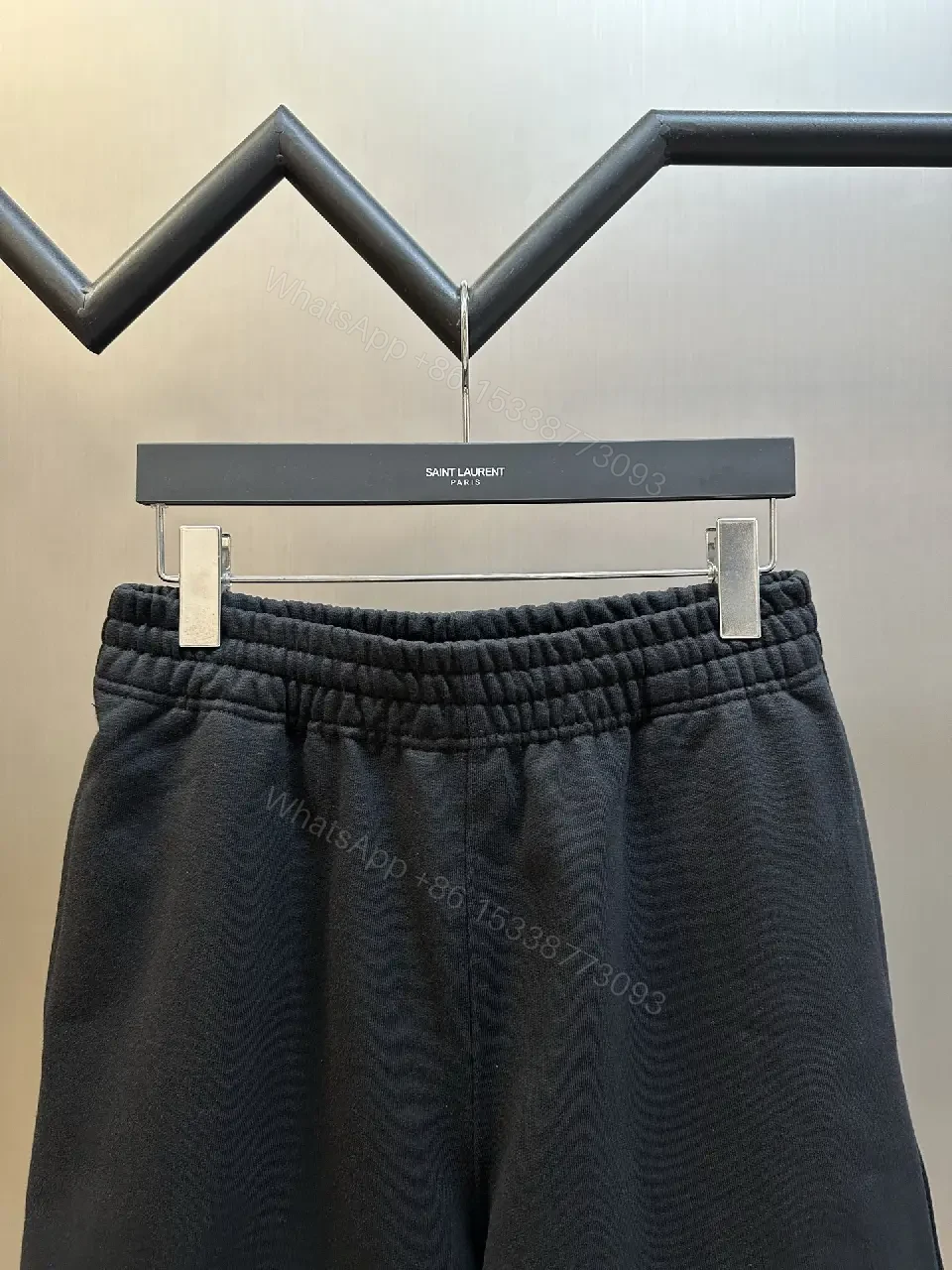 View 4 of Black Nylon Short Burberry Logo Casual Elastic Waist Short Pants