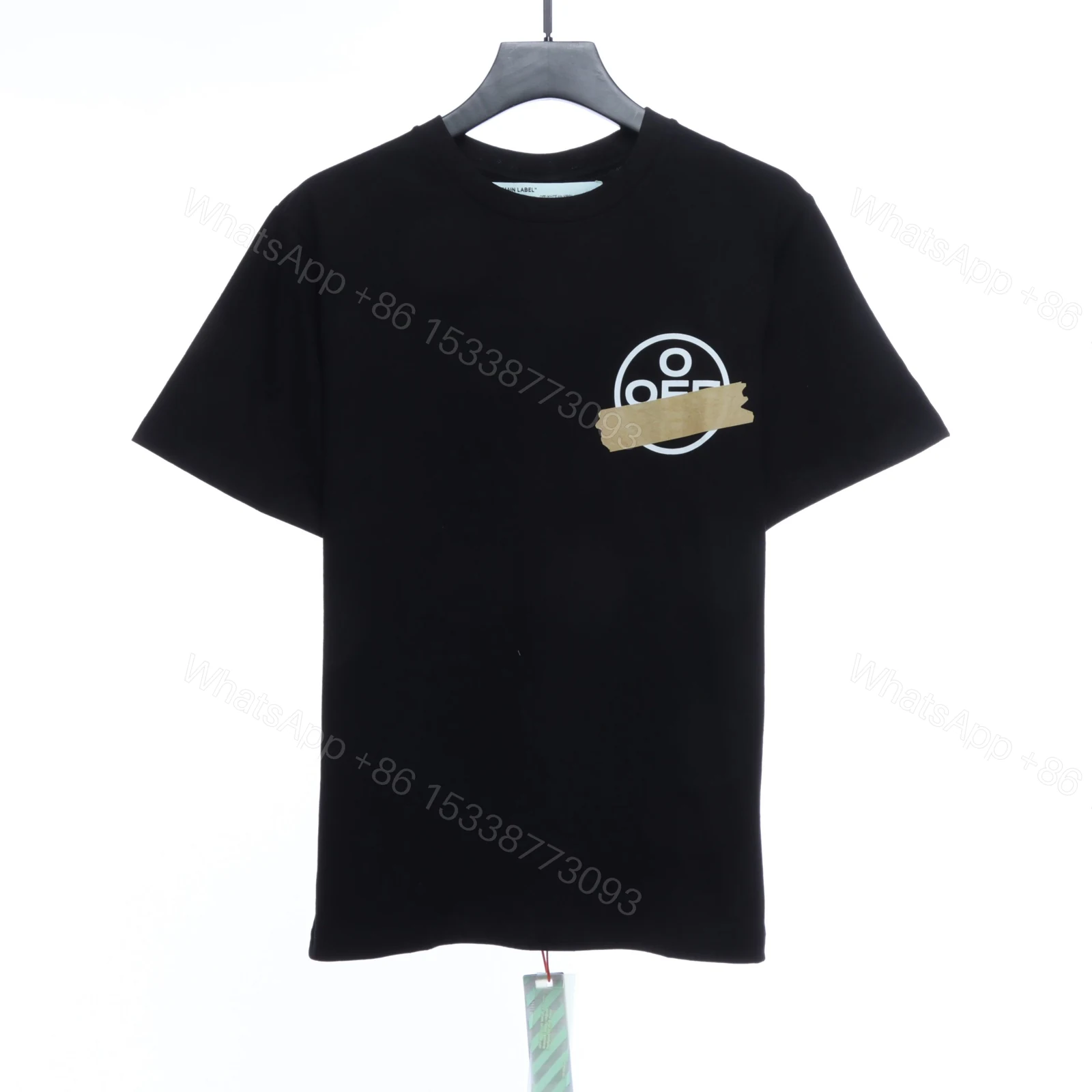 View 4 of Off-White Rubber Strip Arrow Printing Black T-Shirt