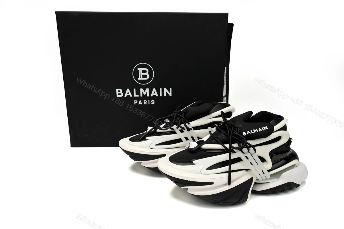 BALMAIN Multikolor Buty sportowe Black And White YM1VJ309 — view 2