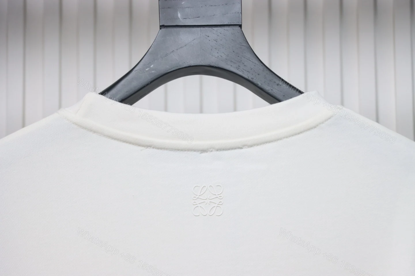 View 4 of Loewe Hollowed-out Smiling Round-neck Hoodie White