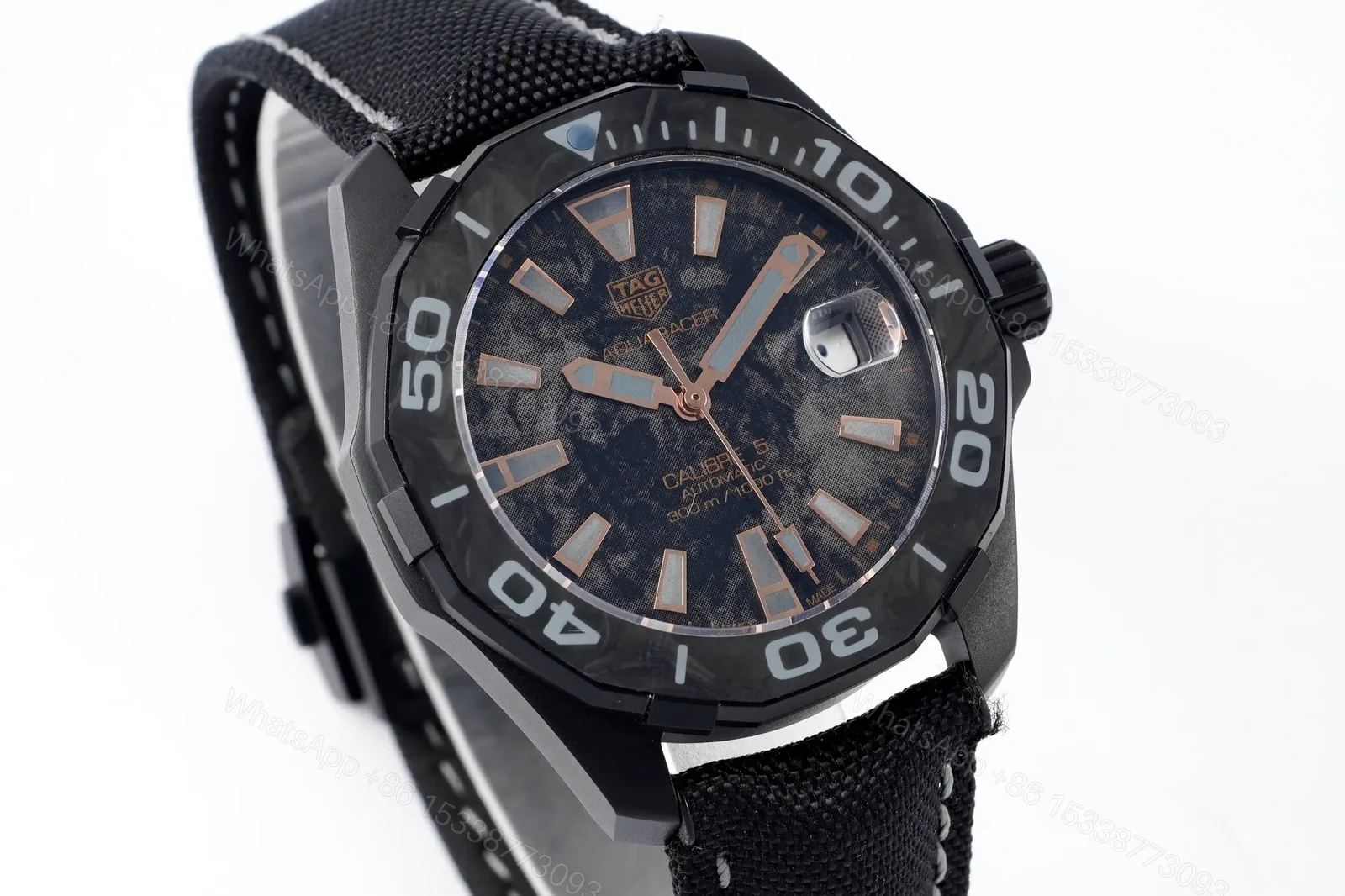 View 9 of Tag Heuer Super Series Watch – Black Dial, Black Strap, Casual and Formal Style, 100m Water Resistance