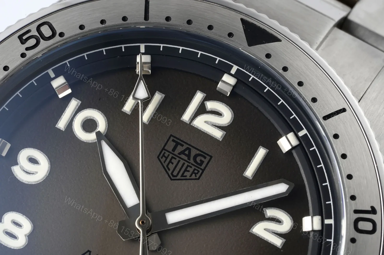 View 7 of V6 Factory TAG Heuer Super Series Watch – Grey Dial, Stainless Steel, Formal and Casual Style, 100m Water Resistance