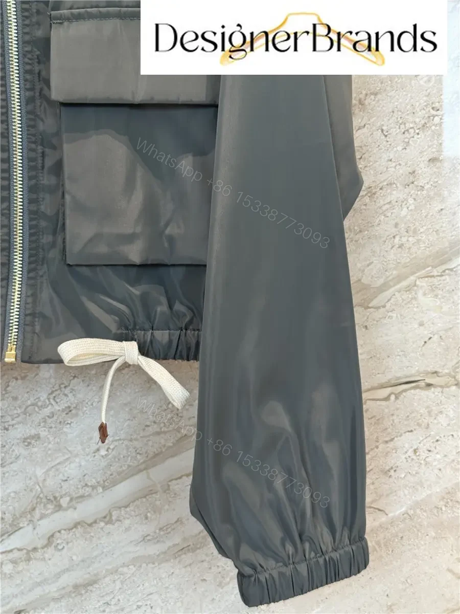 View 7 of Miu Miu Forest Green Technical Fabric Belted Jacket