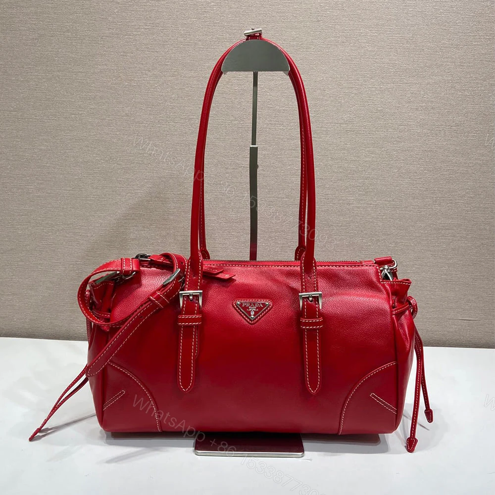 View 2 of Prada Bonnie medium antiqued leather tote bag(HIGH-END GRADE)