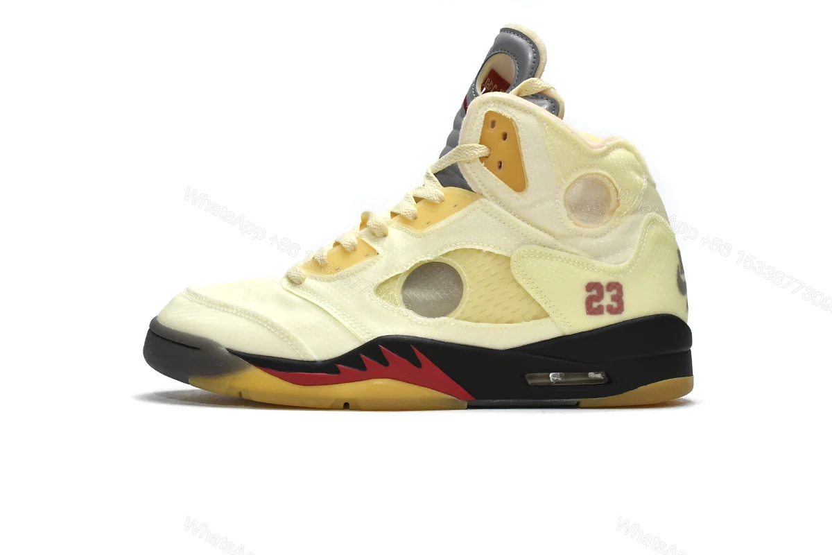 View 14 of OFF White x Air Jordan 5 Retro SP Sail DH8565-100