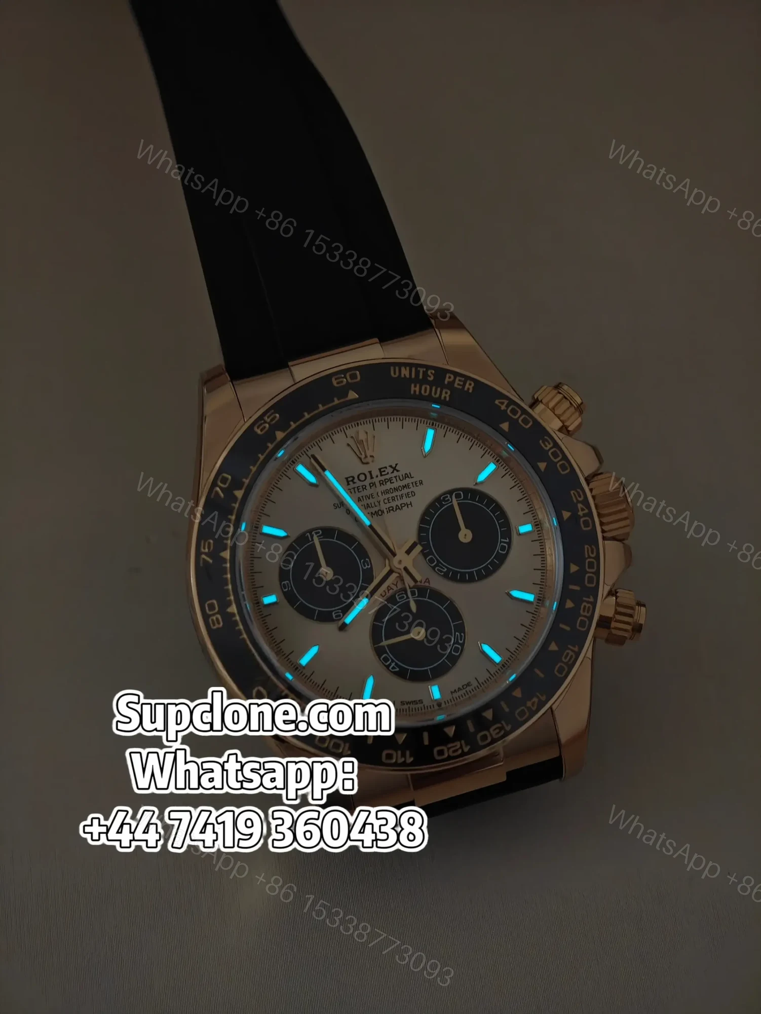 View 2 of Rolex Daytona Super Clone M126518LN-0012 Gold dial 4131 Movement