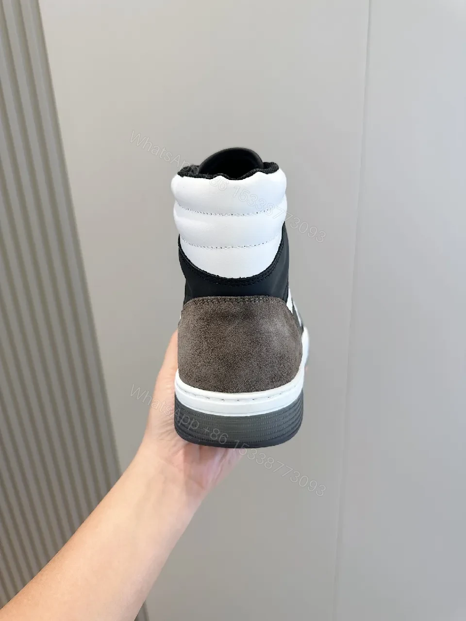 View 4 of Textured Luxe High-Top Sneaker: Bold Logo, Cushioned Comfort