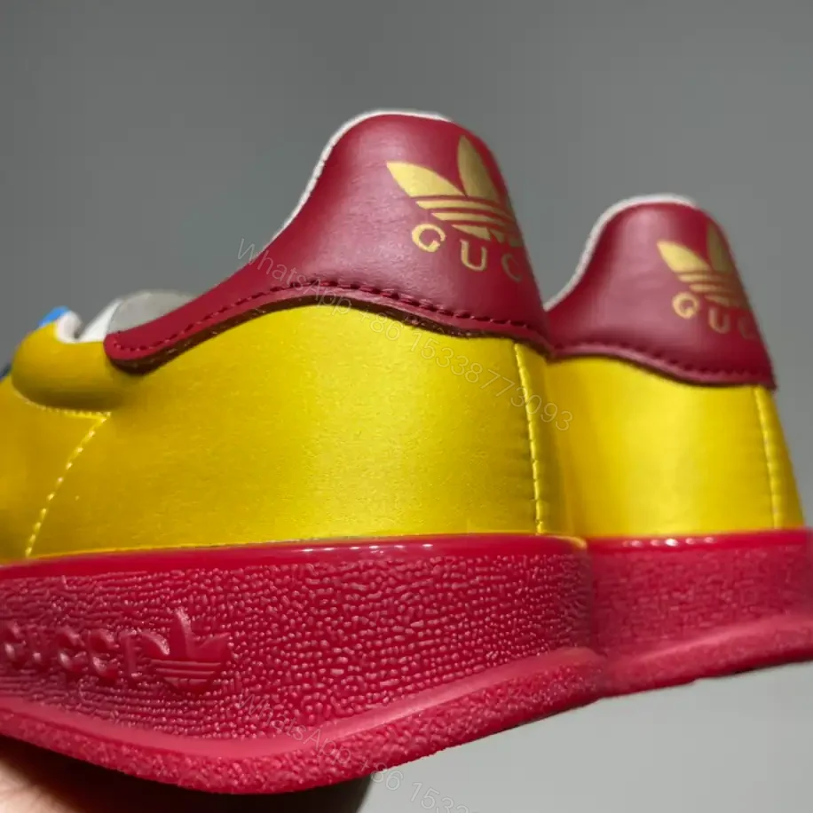 View 9 of ADIDAS X GUCCI GAZELLE LOW-TOP SNEAKERS IN YELLOW AND RED – GC183