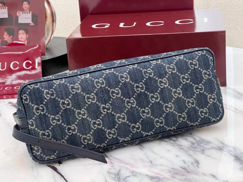 View 6 of Gucci古驰深蓝牛仔肩挎包_高仿a货厂家-奢品库
