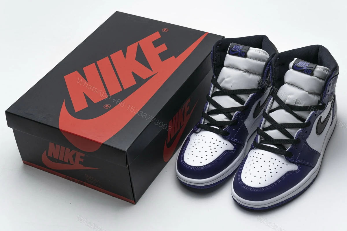 Air Jordan 1 Retro High Court Purple White 555088-500 — view 2