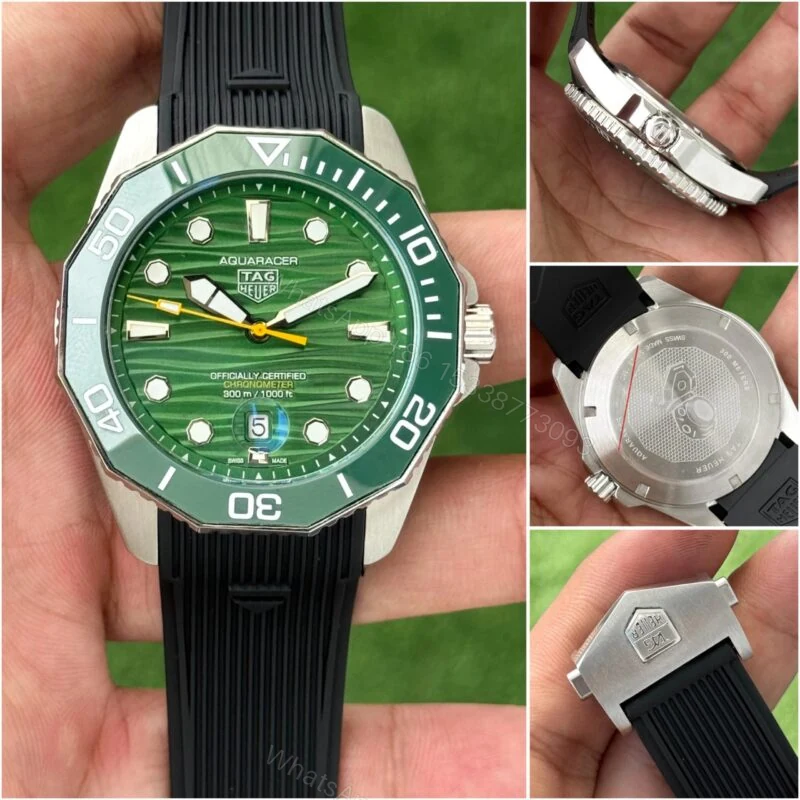 View 2 of Tag Heuer Aquaracer 7A Green Dial Automatic 40mm