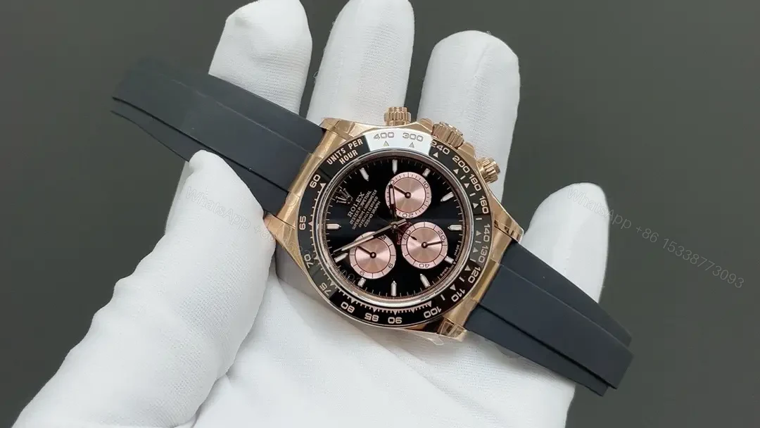 View 2 of Rolex Cosmograph Daytona Everose Cerachrom Black Sundust Oysterflex 126515LN-0002