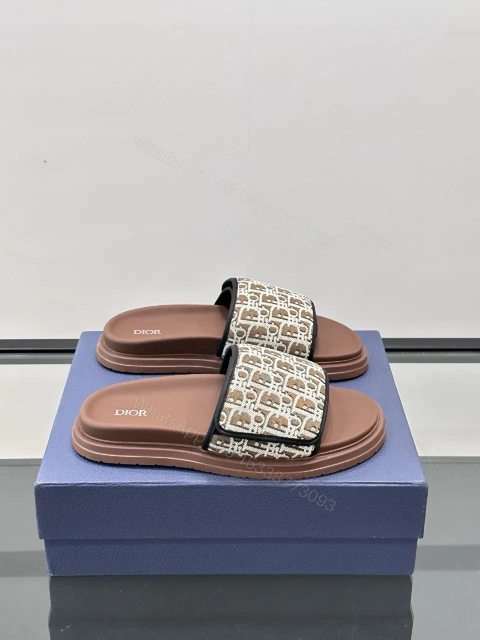 Patterned Luxury Slide | Monogram Strap | Cushioned Footbed | All-Day Comfort Slide — view 1