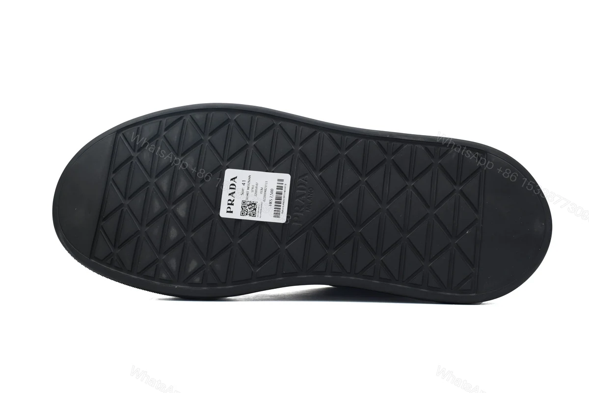 View 5 of Prada Platform Sneakers Black Plaid