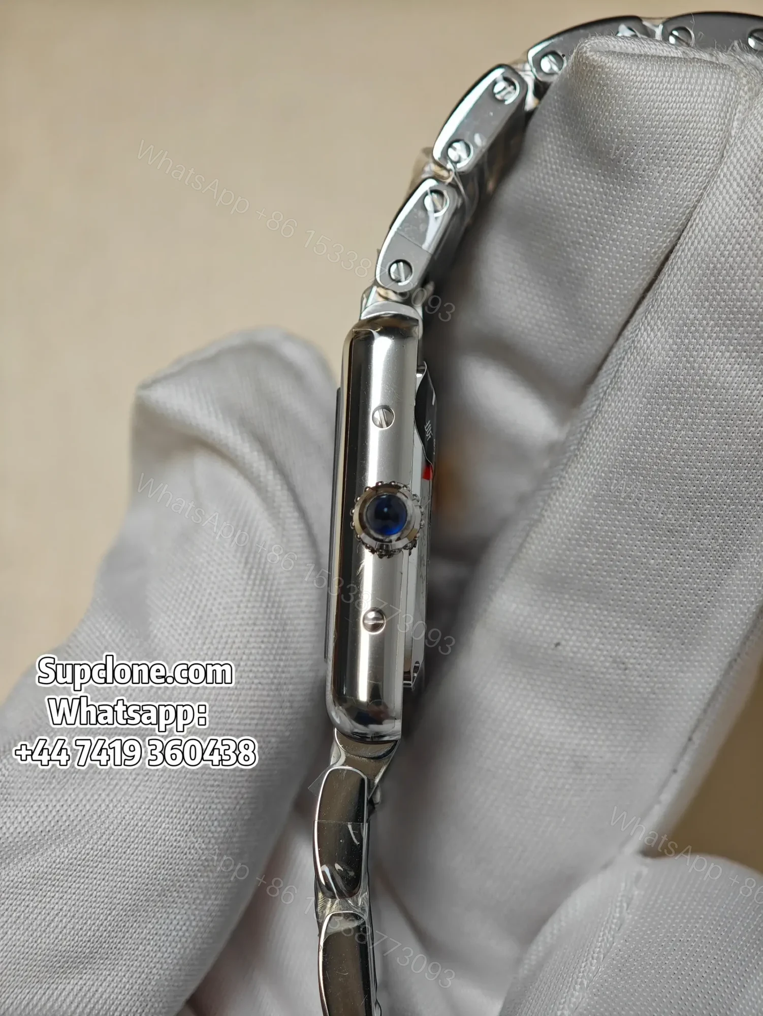 View 3 of Cartier Tank WSTA0107 29.5×22mm Super Clone Quartz Replica Steel Bracelet
