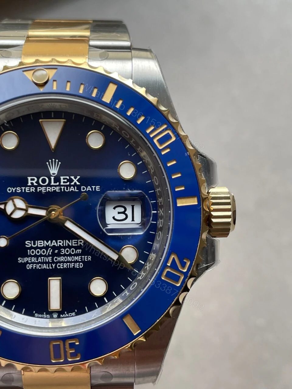 View 6 of CLEAN FACTORY 1:1 Rolex Submariner 116613LB Bluesy 904L YG/SS Blue Dial VR3235
