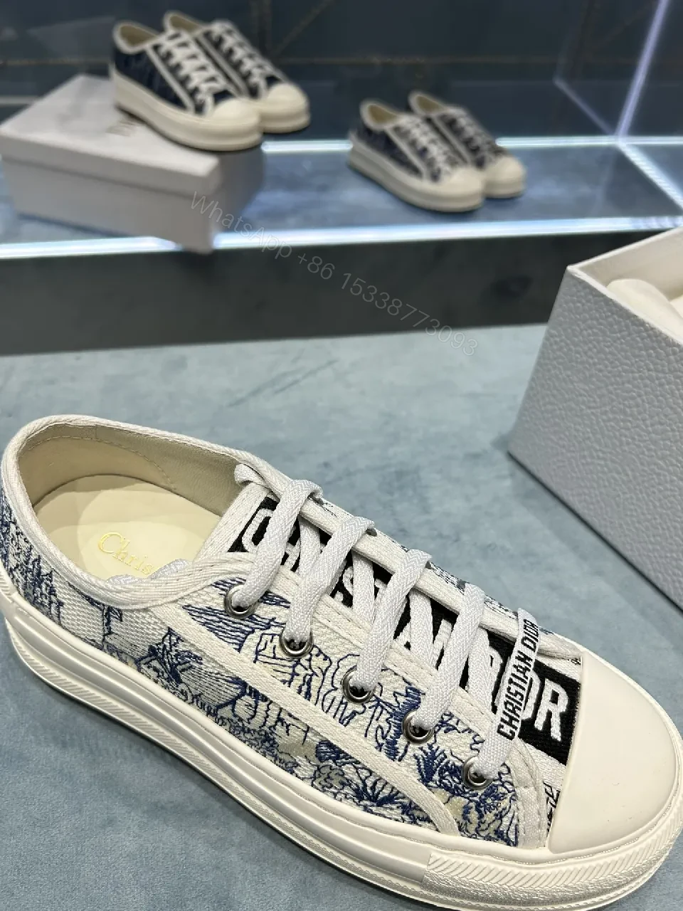 View 5 of Graphic-Print Low-Top Sneakers: Everyday Luxe Comfort